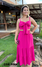 CONJUNTO FEMININO SAIA E CROPPED LARISSA