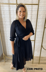 VESTIDO MIDI PLISSADO - Imagem 3